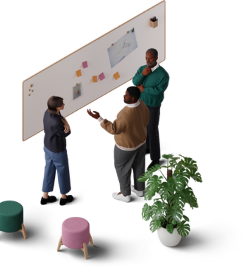 3d-hygge-isometric-view-of-colleagues-discussing-work-project